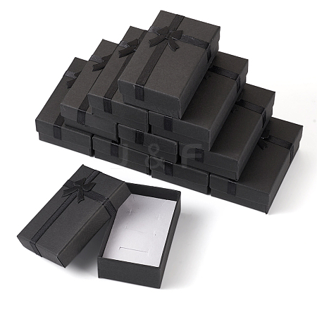 Rectangle Paper Jewelry Gift Boxes with Bowknot CON-TAC0010-79A-1