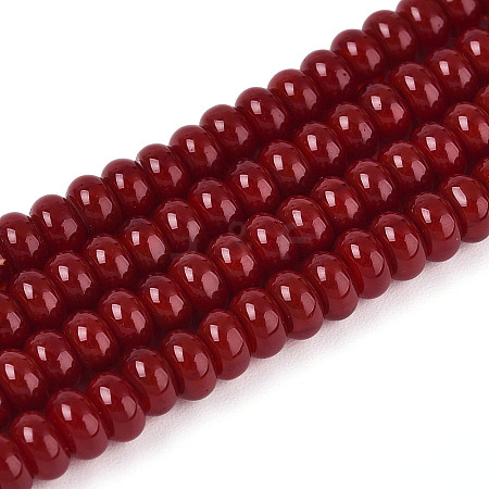 Opaque Spray Painted Glass Beads LS-GLAA-ZX008-4mm-18O-1