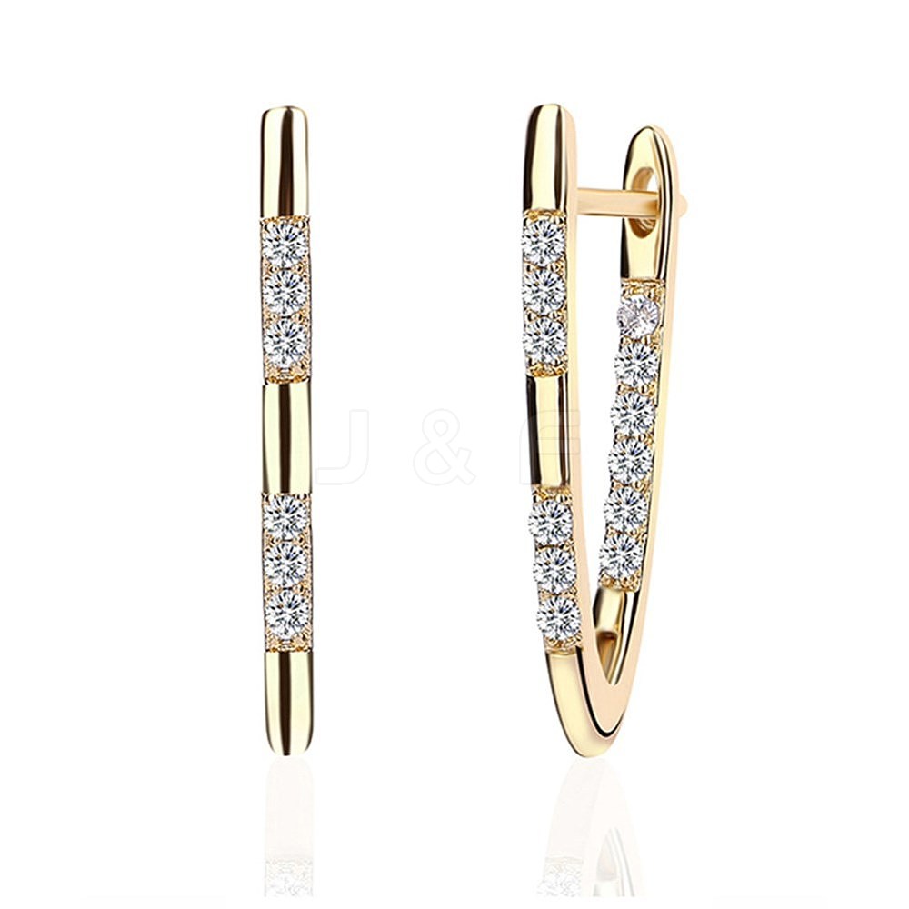 Wholesale Brass Angular Hoop Earrings - Jewelryandfindings.com
