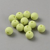 Acrylic Frosted Round Beads FACR-WH0001-06A-07-1