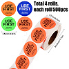 4 Rolls 4 Colors Paper Adhesive Label Stickers STIC-SP0001-12-2