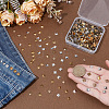 500Pcs 3 Colors Brass Hotfix Iron On Rivets KK-SP0002-60-3
