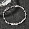1Pc 5MM 304 Stainless Steel Rope Chain Bracelets for Women BJEW-DJ0001-85-3
