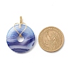 Natural Striped Agate/Banded Agate Pendants PALLOY-JF01793-3
