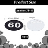 1 Set Round ABS Plastic Number Brooches Sets JEWB-OC0001-02D-2