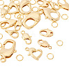16Pcs 8 Styles Brass Lobster Claw Clasps KK-TA0003-04-3