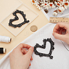 2Pcs Heart Rhinestone Garment Accessores FIND-FG0003-50-3