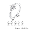 S925 Silver Zircon Star Jewelry Set Earrings Necklace Ring Elegant Fashion Accessories RI1010-8-2