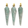Natural Amazonite Pointed Pendants G-D089-01G-01-1