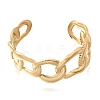 Boho 304 Stainless Steel Twisted Link Cuff Bangles SA-CBA1E89-01D-G-4
