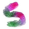 Transparent Painted Glass Beads Strands DGLA-A034-T6mm-A06-1