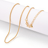 Brass Wheat Chain Necklaces NJEW-N054-08G-1