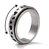 Non-Tarnish 203 Stainless Steel Rotating Spinner Fidget Band Rings for Anxiety Stress Relief RJEW-G118-04P-2