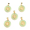 Brass Enamel Pendants KK-P209-01G-RS-2