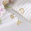 3Pcs Snake Brass Wide Band Rings RJEW-ME0001-01-3