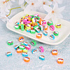 Fashewelry 100Pcs 5 Style Handmade Polymer Clay Beads FIND-FW0001-33-15