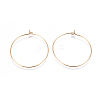 304 Stainless Steel Hoop Earrings Findings STAS-F227-54D-G-1