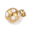 Trendy Necklace Findings 304 Stainless Steel FootBall/Soccer Ball Pendants STAS-L012-B01G-04-2