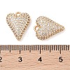 Brass Micro Pave Clear Cubic Zirconia Pendants KK-S388-01G-02-3