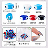 100Pcs 5 Colors Handmade Evil Eye Lampwork Beads Strands LAMP-TA0001-88A-4