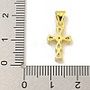 Rack Plating Brass Micro Pave Cubic Zirconia Pendants KK-C074-30G-01-3