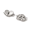 Brass Micro Pave Clear Cubic Zirconia Connector Charms KK-P260-19P-02-2