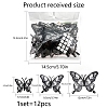 Halloween Butterfly 12Pcs PVC Adhesive Waterproof Stickers Self-Adhesive Stickers PW-WGF2E7F-03-1