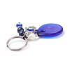 Natural Lapis Lazuli & Freshwater Pearl Bead Keychain KEYC-JKC00365-5