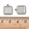 304 Stainless Steel Pendant Cabochon Settings STAS-D127-01P-3