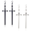 ANATTASOUL 2 Pairs 2 Colors Alloy Sword Dangle Earrings EJEW-AN0001-92-1