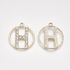 Alloy Rhinestone Pendants PALLOY-T070-14-3