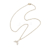 MIYUKI Delica Beads Beaded Mermaid Tail Pendant 304 Stainless Steel Cable Chain Necklaces for Women NJEW-MZ00130-02-4