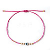 Glass Seed Beads & Resin Braided Bead Bracelets TK7632-7-1