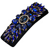 Cloth & Alloy & Glass Rhinestone Snap Hair Clips PW-WG79D0C-06-1