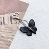 Resin Butterfly with Alloy Enamel Coffin Pendant Keychain PW-WG958C1-01-5