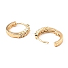 Brass Cubic Zirconia Hoop Earrings EJEW-D078-20KCG-2