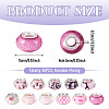 30Pcs Printed Transparent Resin European Beads RESI-TADJ0001-03C-3