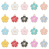 20Pcs 10 Colors Alloy Enamel Pendants ENAM-YW0002-12-1