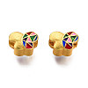 Alloy Enamel European Beads KK-N238-080-3