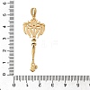 Brass Micro Pave Cubic Zirconia Big Pendants KK-B147-04G-08-3