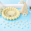 100Pcs Crackle Transparent Glass UV Reactive Beads GLAA-TA0004-28C-8