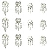 12Pcs 4 Styles Alloy European Beads FIND-CJ0005-01-1