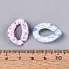 Spray Painted Opaque Acrylic Linking Rings SACR-T017-59M-A-4