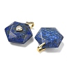 Dyed Natural Lapis Lazuli Faceted Pendants GG-CBA67BD-01G-I-2