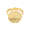 Brass Adjustable Finger Rings Findings KK-A272-04A-G-2