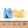 UV Plating Opaque Acrylic European Beads OACR-M027-03K-4