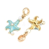 Alloy Enamel European Dangle Charms AL-CBAC2D3-01G-01-2
