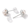 Anti-Tarnish Sterling Silver Stud Earrings EJEW-C087-07A-P-2