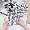 12 Sheets 2 Colors PVC Self-adhesive Label Stickers DIY-HY0001-01-3