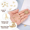 Fashewelry 12Pcs 6 Style Brass Micro Pave Clear Cubic Zirconia Charms KK-FW0001-11-14